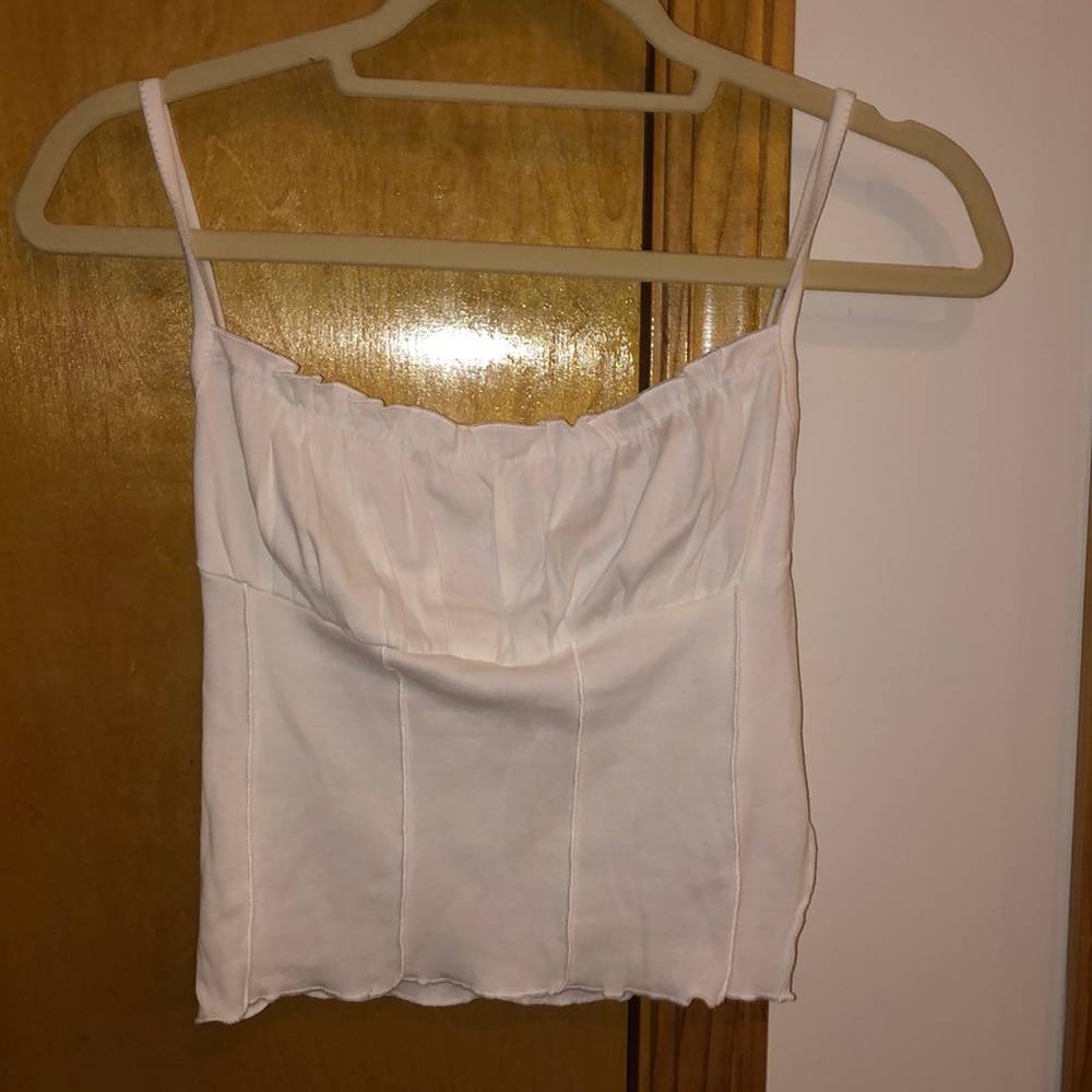 Brand new never work white cropped tank